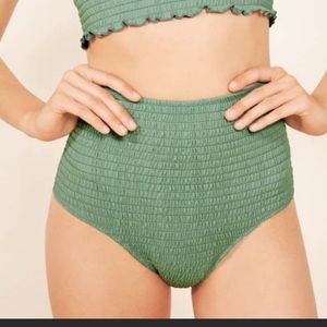Reformation Jade Green Bathing Suit Bottom (Greta)